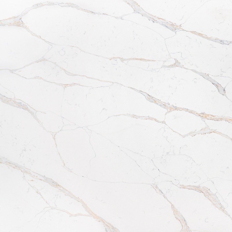 Dettagli Oro Calacatta Molto buono Quarzo Superficie 2/3 cm Bagno Vanità Resistenza flessibile 40-70