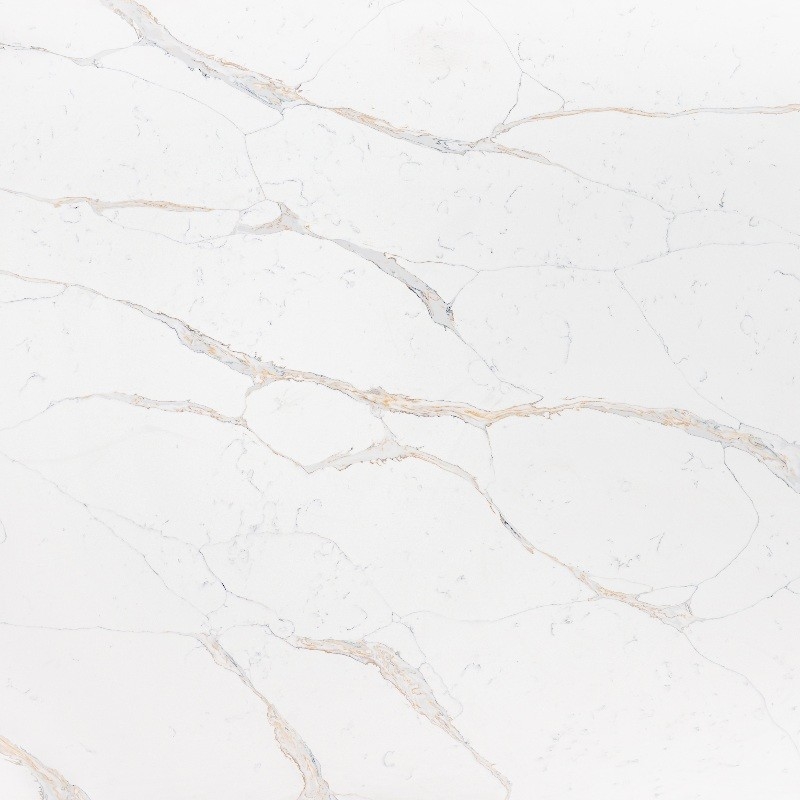 Dettagli Oro Calacatta Molto buono Quarzo Superficie 2/3 cm Bagno Vanità Resistenza flessibile 40-70