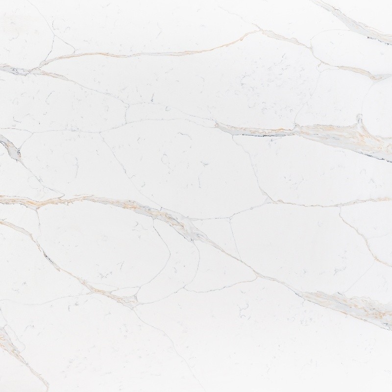 Dettagli Oro Calacatta Molto buono Quarzo Superficie 2/3 cm Bagno Vanità Resistenza flessibile 40-70