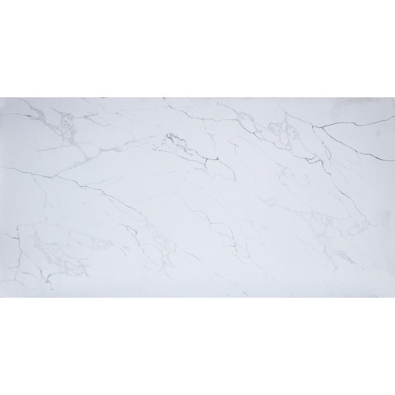 Quarzo Slab Forte resistenza alla corrosione acida e alcalina Quarzo bianco Calacatta