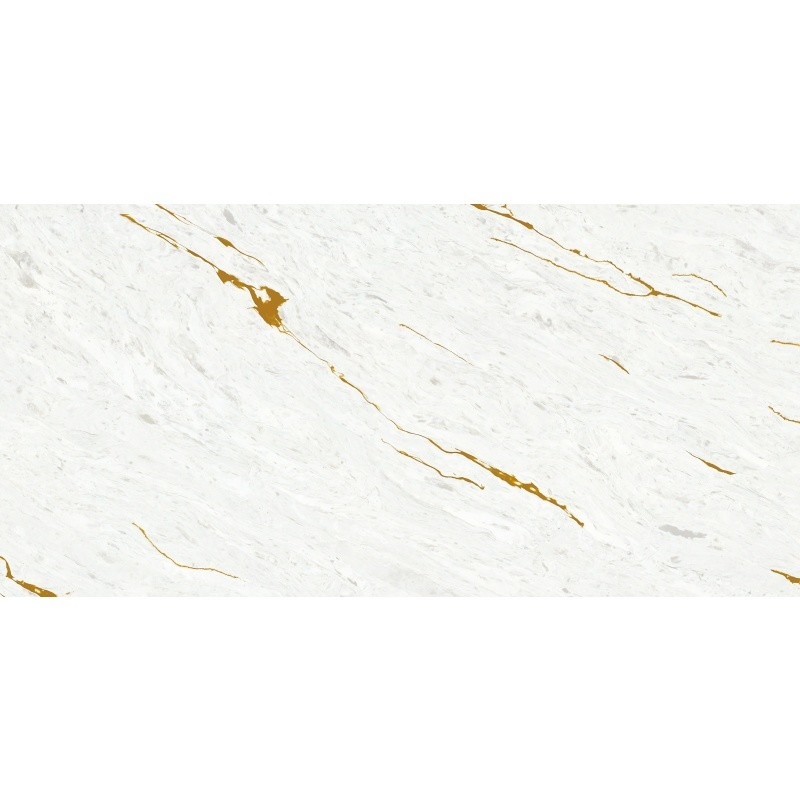 Quarzo dorato Colori misti Sfondo Quarzo Slab Quarzo Worktop Eleganza minimalista