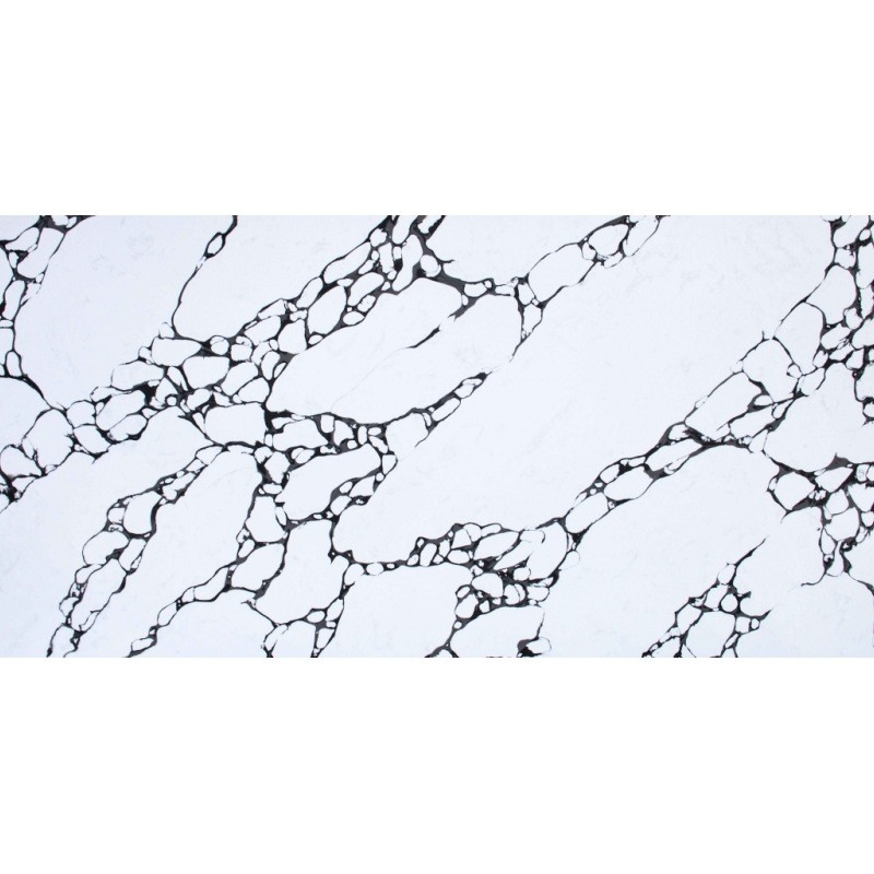 Panda Bianco Calacatta Nero E Bianco Naturale Stile di texture Eco-Friendly And Healthy Quartz Slab