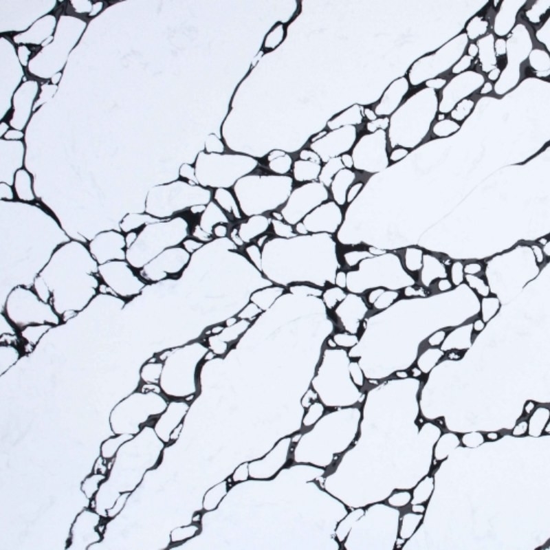 Panda Bianco Calacatta Nero E Bianco Naturale Stile di texture Eco-Friendly And Healthy Quartz Slab