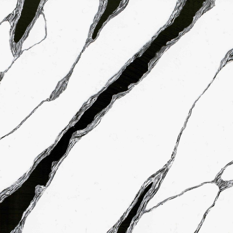 Panda bianco quarzo bianco e nero Flessibilità 40-70 Top Quartz Banchiere pulizia senza sforzo