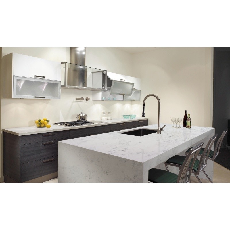 Durezza Mohs 7 Piattaforma da cucina in quarzo Piastrelle di pavimento semplici e confortevoli