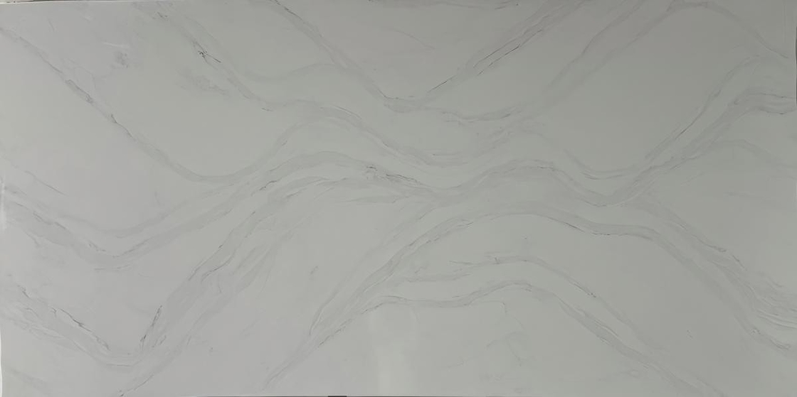 OLB7082 Serie di superfici di quarzo bianco Produttore superfici di quarzo commerciali prezzo sovversivo eco-compatibilità