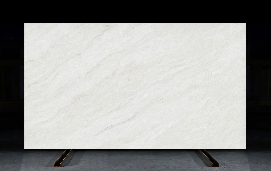 OLK7552 Taj Mahal Pietra di quarzo effetto marmo beige con venature delicate. Gli stili di pietra naturale più popolari nel 2025