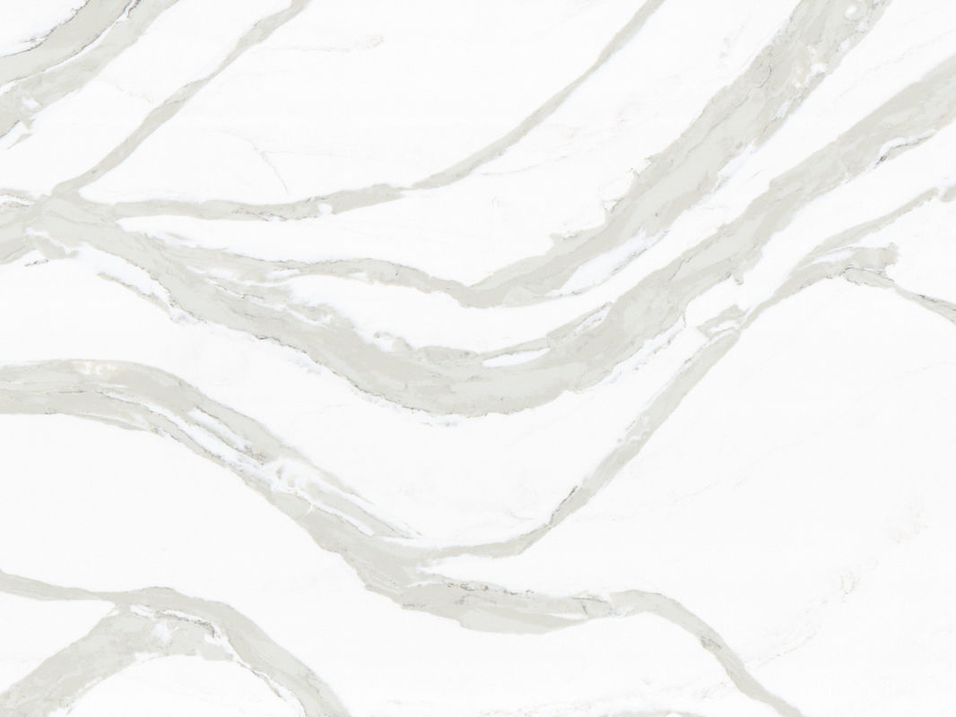 OLK7528 Superfici in quarzo preferite da appaltatori e grossisti, stile pietra naturale Big Wave