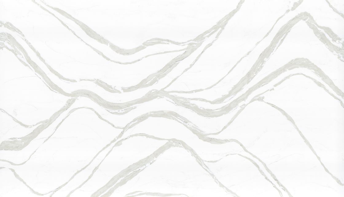 OLK7528 Superfici in quarzo preferite da appaltatori e grossisti, stile pietra naturale Big Wave