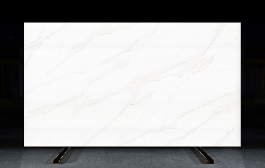 OLK3008 The Favorite Of Wholesalers Basic Calacatta White Looking Quartz Stone Huge Stock