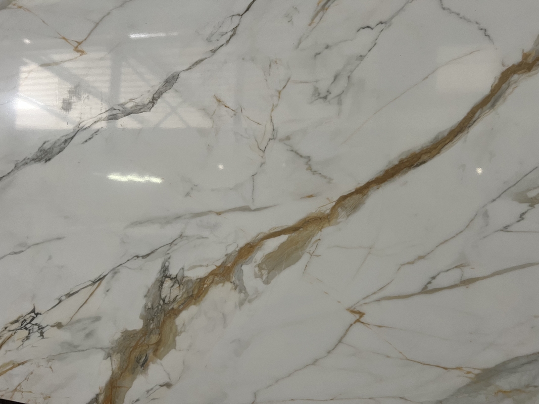 OLC510T Lastra stampata Calacatta Gold, tecnologia di stampa a getto d'inchiostro HD preferita da appaltatori e grossisti