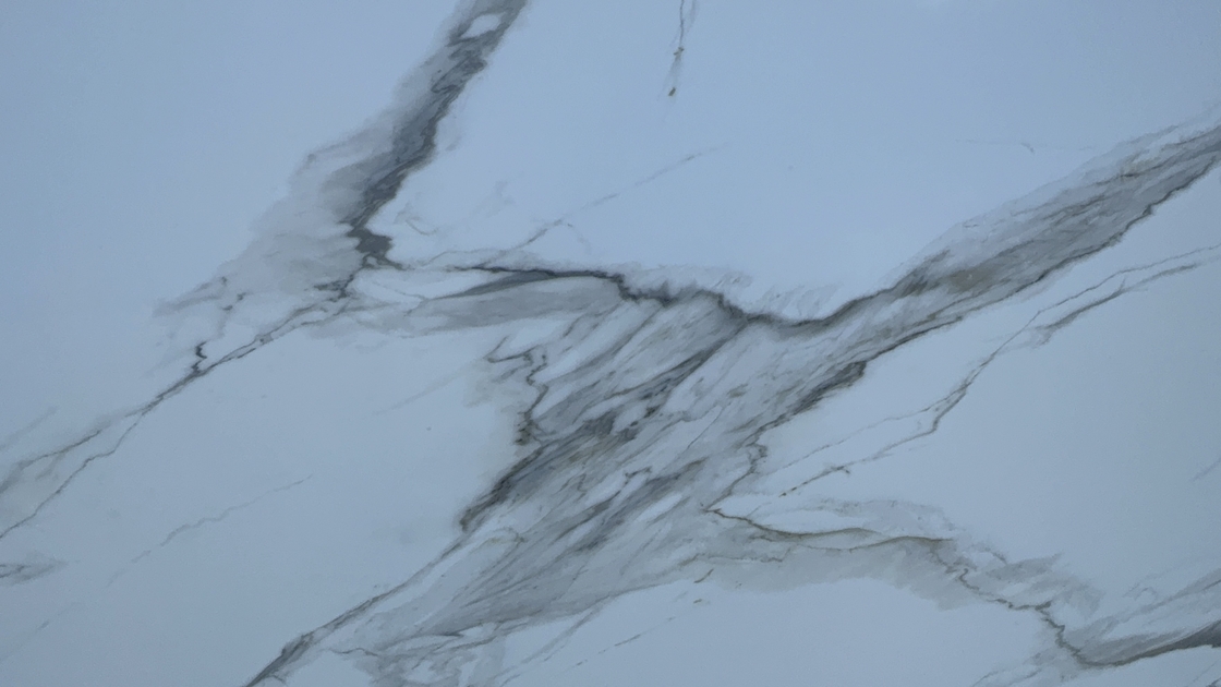 OLK1003G Calacatta Gold Nuova Collezione Quarzo Stampato a Corpo Pieno con Tecnologia di Stampa a Getto d'Inchiostro ad Alta Definizione