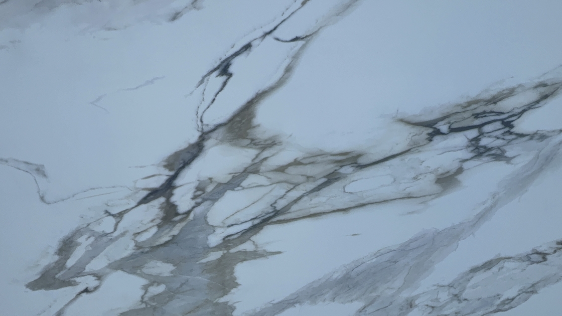 OLK1003G Calacatta Gold Nuova Collezione Quarzo Stampato a Corpo Pieno con Tecnologia di Stampa a Getto d'Inchiostro ad Alta Definizione