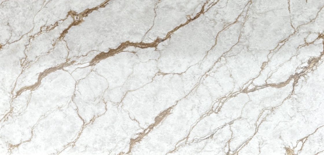 OLK1004G Sfondo multicolore con oro di Calacatta Nuova collezione Van To Full Body Stampato Quartz Stone