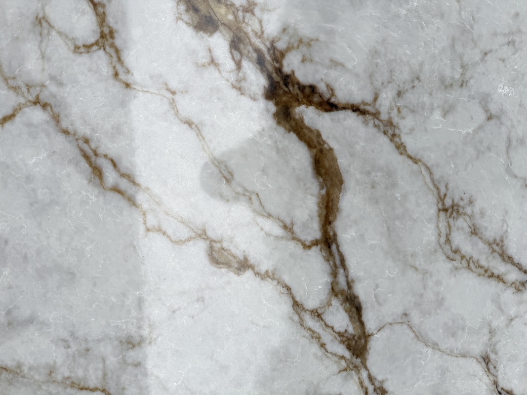 OLK1004G Sfondo multicolore con oro di Calacatta Nuova collezione Van To Full Body Stampato Quartz Stone