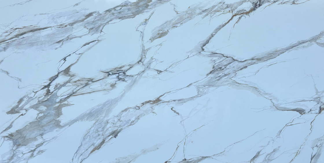 OLK1003G Calacatta Gold Nuova Collezione Quarzo Stampato a Corpo Pieno con Tecnologia di Stampa a Getto d'Inchiostro ad Alta Definizione