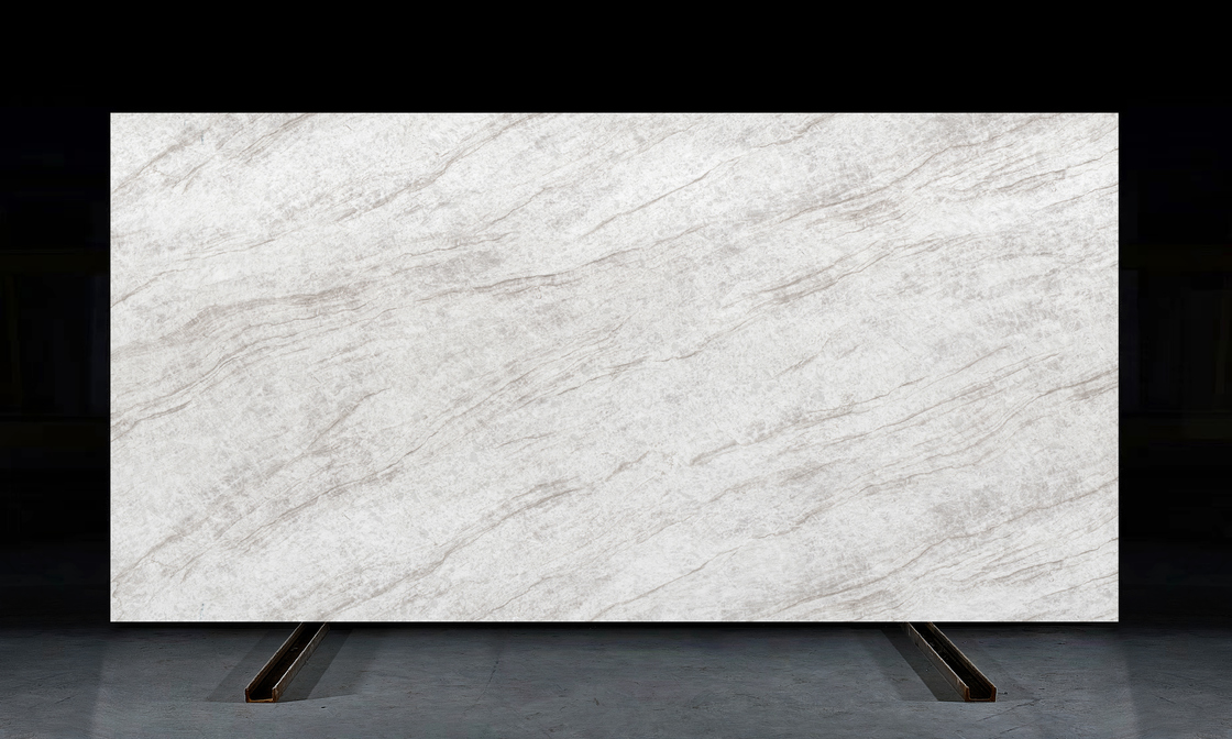 OLK1002G Nuova collezione Taj Mahal Grigio Vain To Full Body Stampato Quartz Stone Hd Inkjet Print Technology Slab